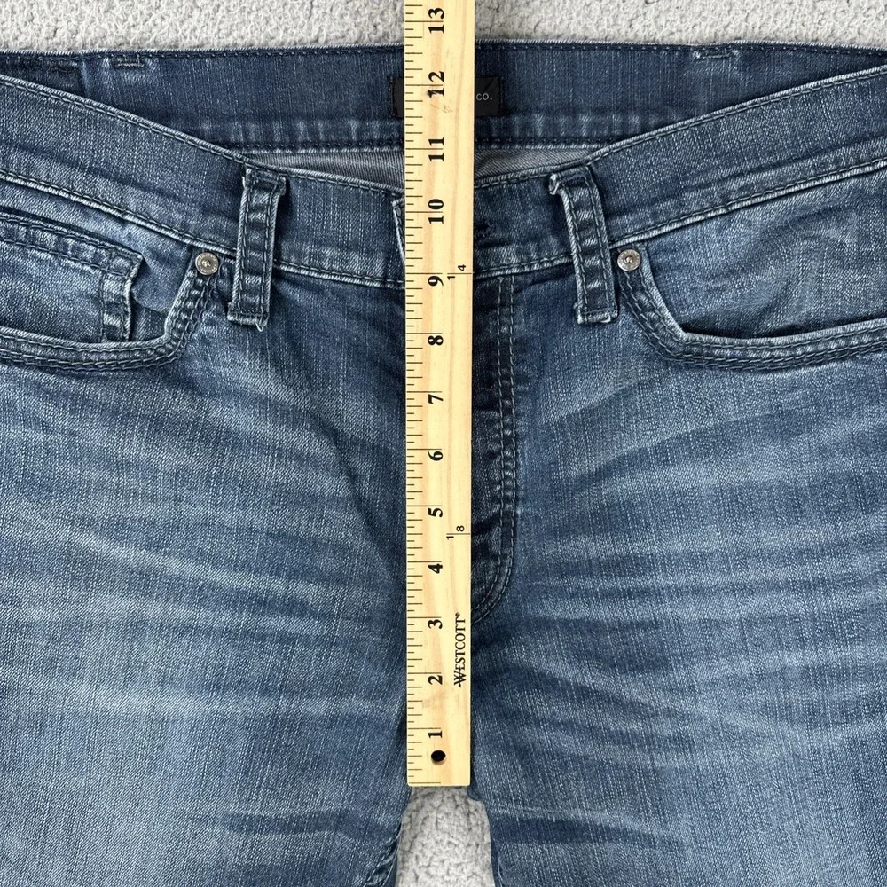 Silver Jeans Co Eddie Jeans Men 36x27* Blue Straight Leg Stretch Faded Whiskered